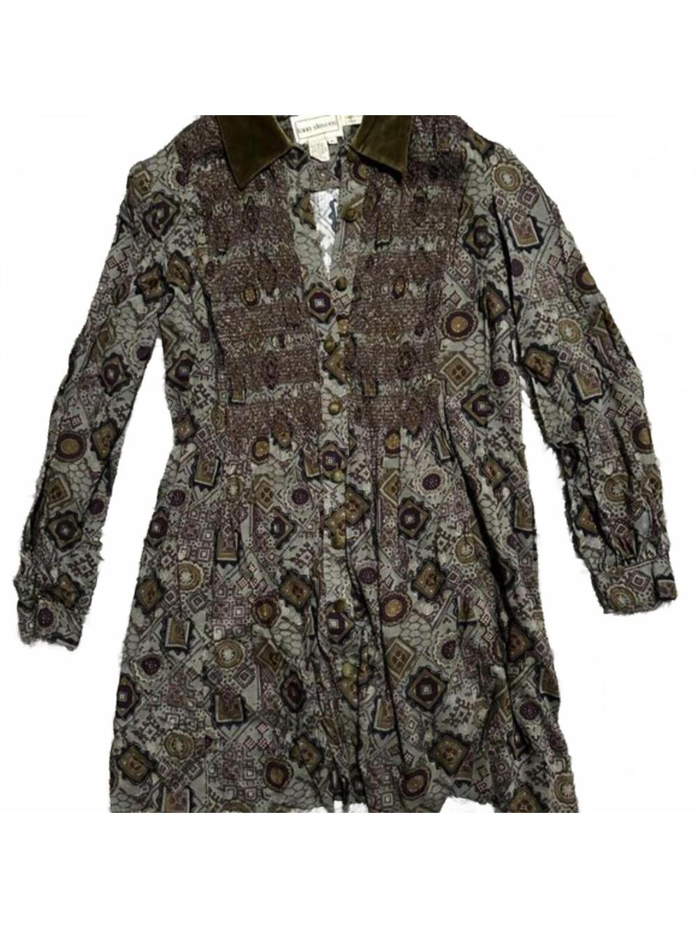Retro Karin Stevens Whimsygoth Longsleeve Mini Dress Size 10